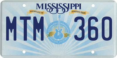 MS license plate MTM360