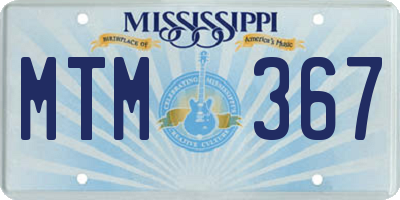 MS license plate MTM367