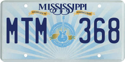 MS license plate MTM368