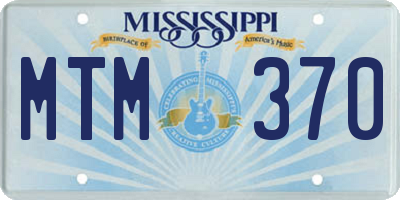 MS license plate MTM370
