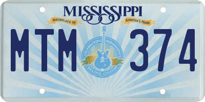 MS license plate MTM374