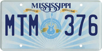 MS license plate MTM376
