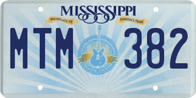 MS license plate MTM382