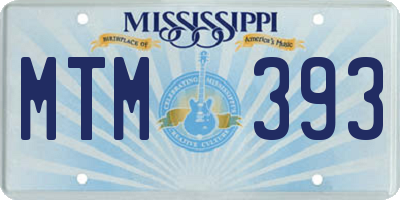 MS license plate MTM393