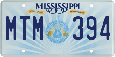 MS license plate MTM394