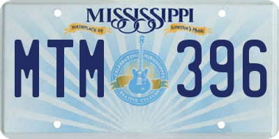 MS license plate MTM396