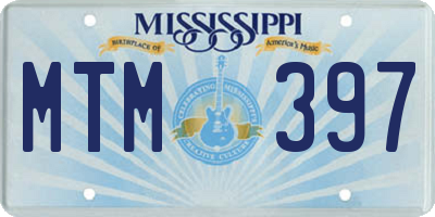 MS license plate MTM397