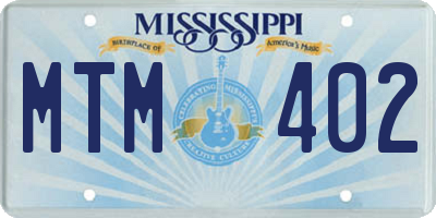 MS license plate MTM402