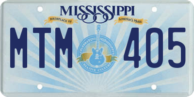 MS license plate MTM405