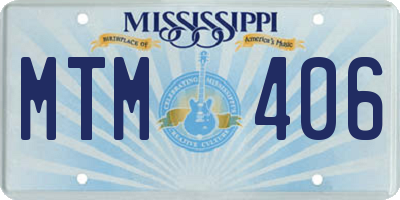 MS license plate MTM406