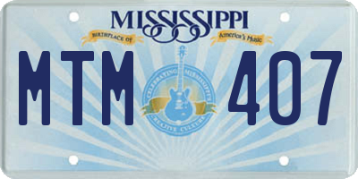 MS license plate MTM407
