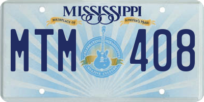 MS license plate MTM408