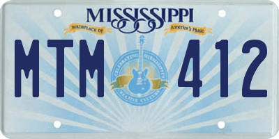 MS license plate MTM412