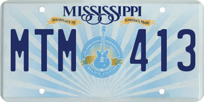 MS license plate MTM413