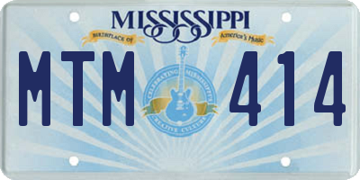 MS license plate MTM414