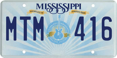 MS license plate MTM416