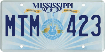 MS license plate MTM423