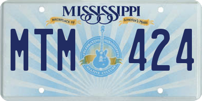 MS license plate MTM424