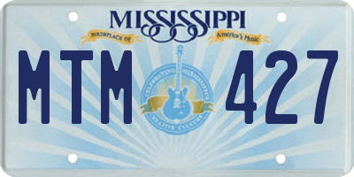 MS license plate MTM427