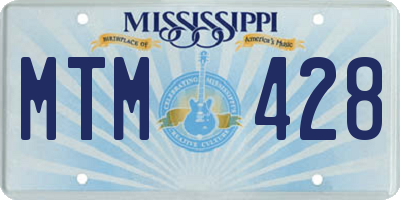 MS license plate MTM428