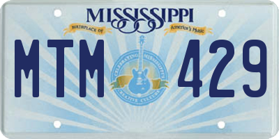 MS license plate MTM429
