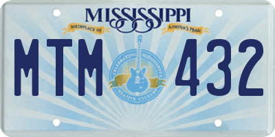 MS license plate MTM432