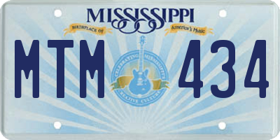 MS license plate MTM434