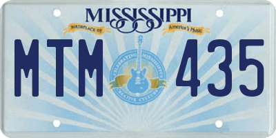 MS license plate MTM435