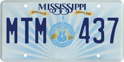 MS license plate MTM437