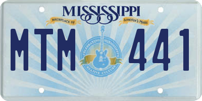 MS license plate MTM441