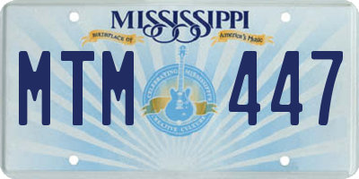 MS license plate MTM447