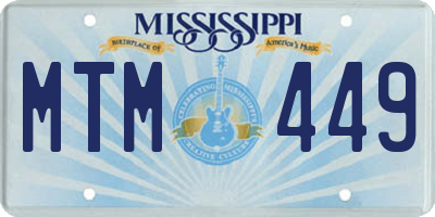 MS license plate MTM449