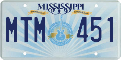 MS license plate MTM451