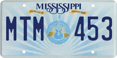 MS license plate MTM453
