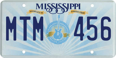 MS license plate MTM456