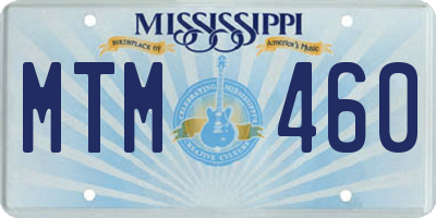 MS license plate MTM460