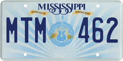MS license plate MTM462