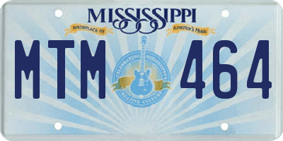 MS license plate MTM464