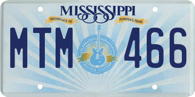 MS license plate MTM466