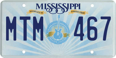 MS license plate MTM467