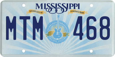 MS license plate MTM468