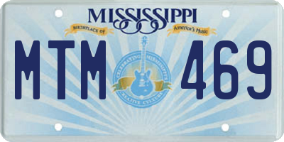MS license plate MTM469