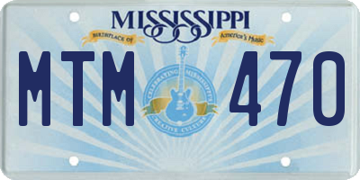 MS license plate MTM470