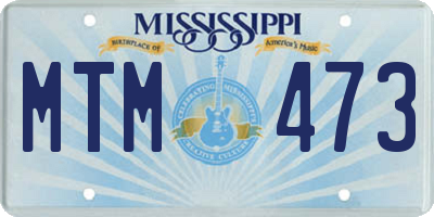 MS license plate MTM473