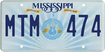 MS license plate MTM474