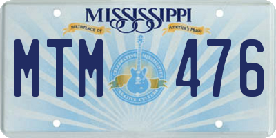 MS license plate MTM476