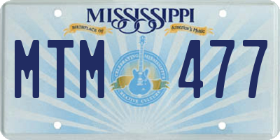 MS license plate MTM477