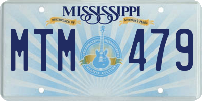MS license plate MTM479