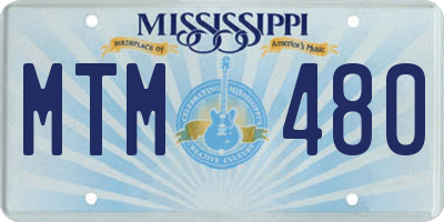 MS license plate MTM480