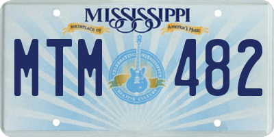 MS license plate MTM482